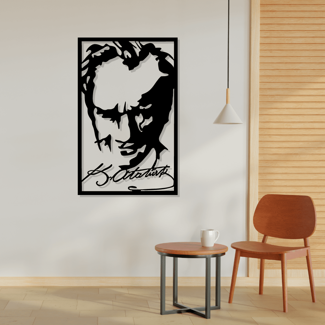 M.Kemal Atatürk İmzalı Portre